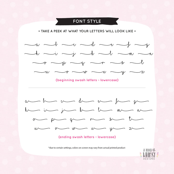 Whimsical Monogram Folded Note