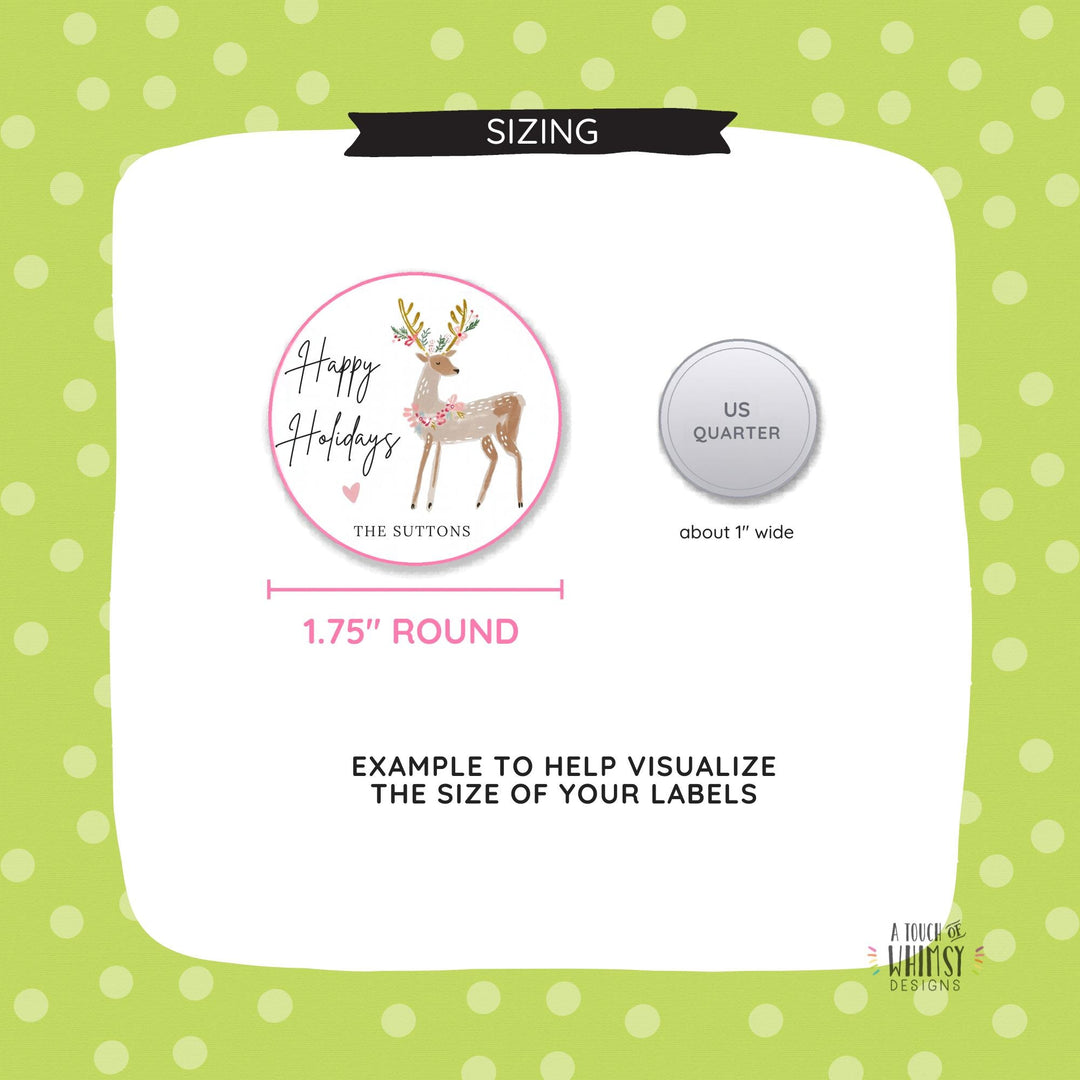 Personalized Watercolor Christmas Stickers