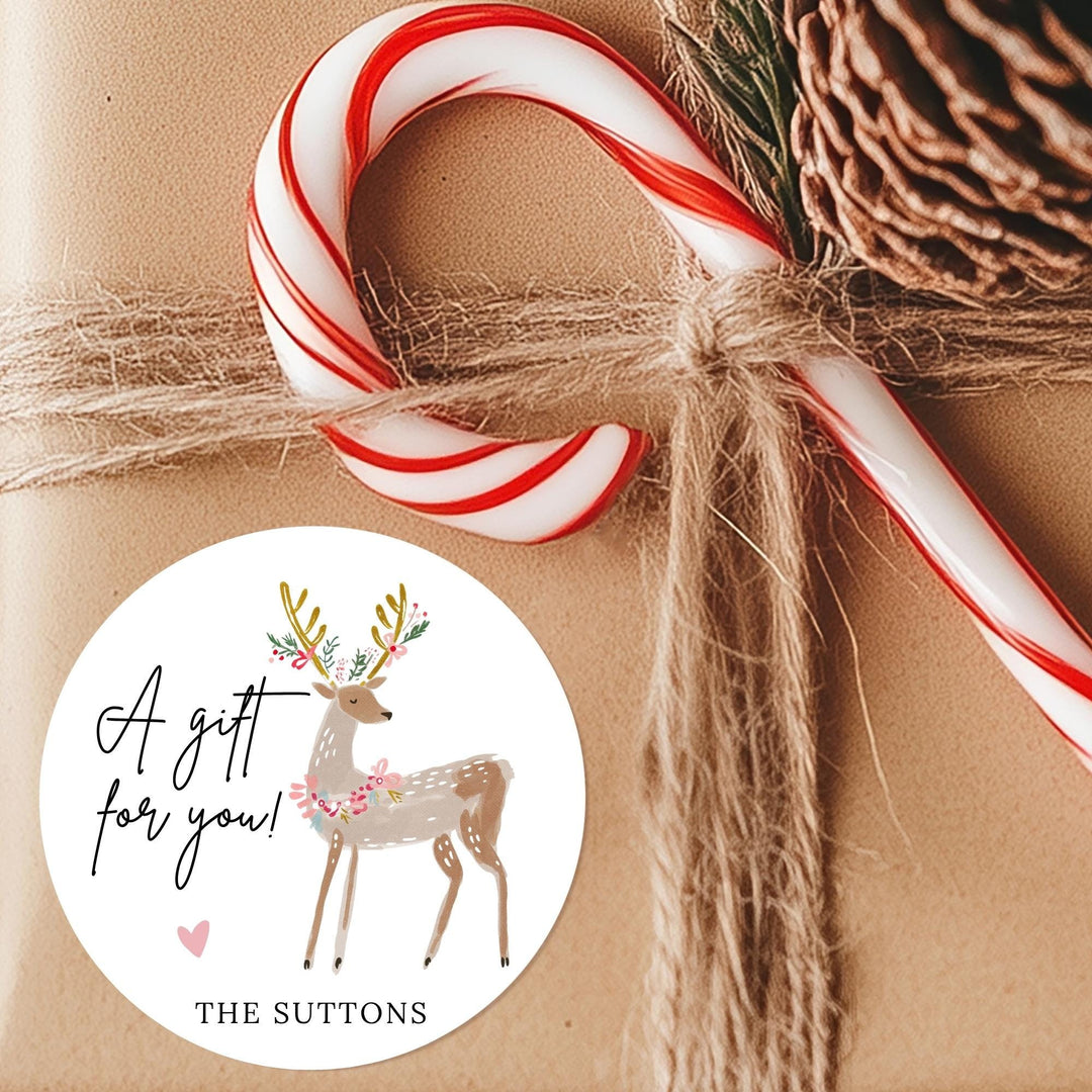 Personalized Watercolor Christmas Stickers