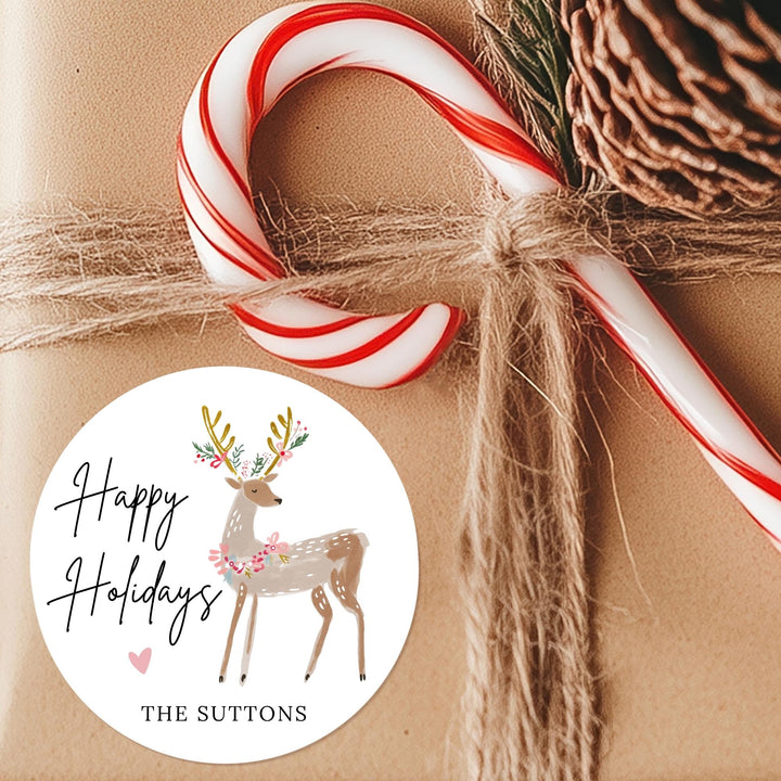 Personalized Watercolor Christmas Stickers